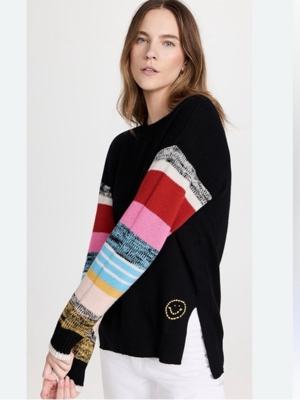 Kerri Rosenthal Robbie Sweater Marled Stripe Cashmere size XS - Picture 3 of 12